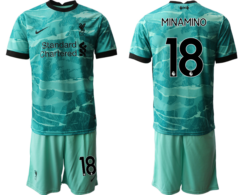 Men 2020-2021 club Liverpool away #18 green Soccer Jerseys->liverpool jersey->Soccer Club Jersey